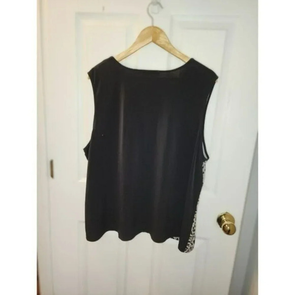 Calvin Klein Animal Print Sleeveless Plus Size Blouse 24w - Picture 3 of 8